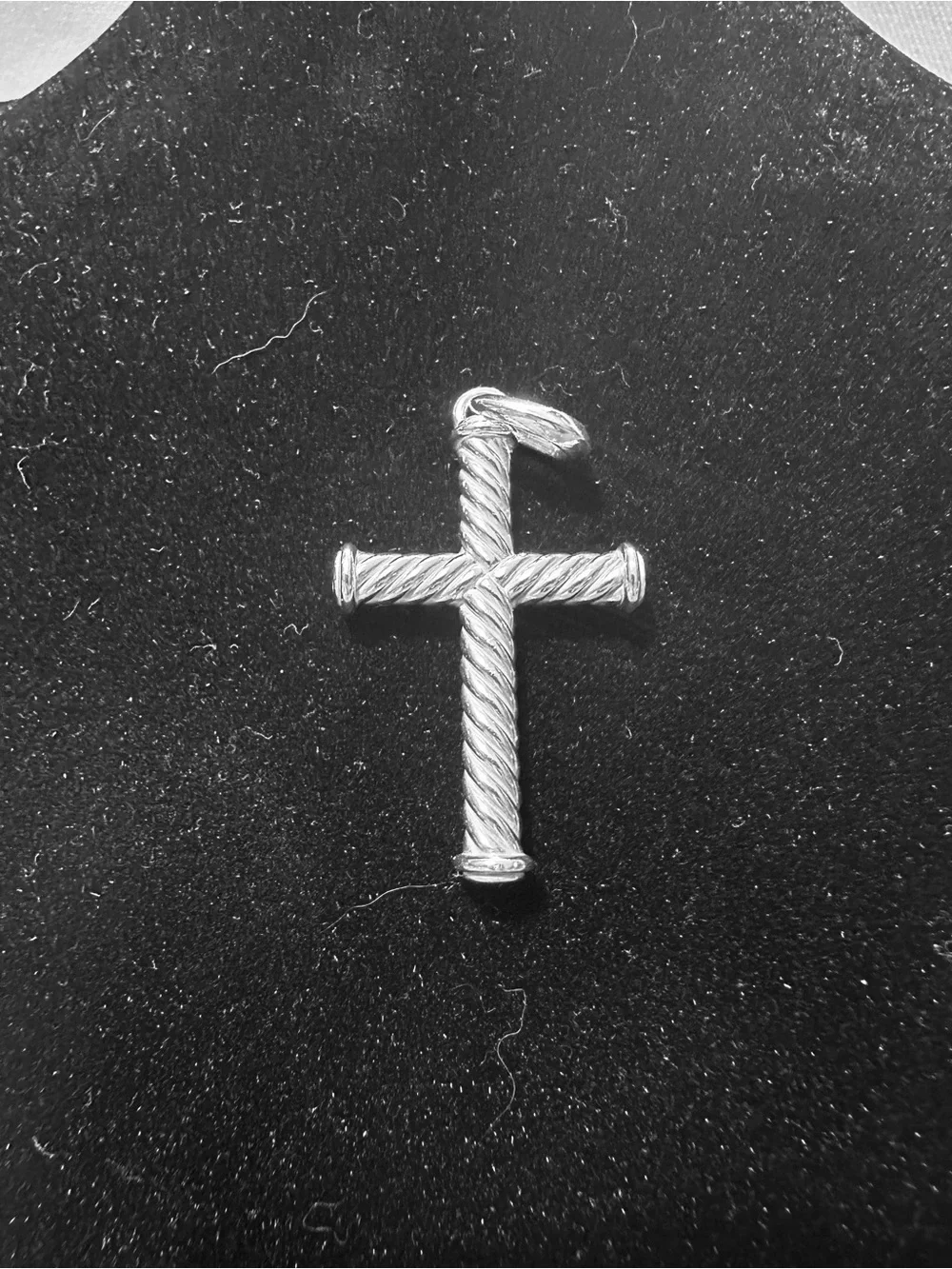 David Yurman Sterling Silver Cable Cross Pendant